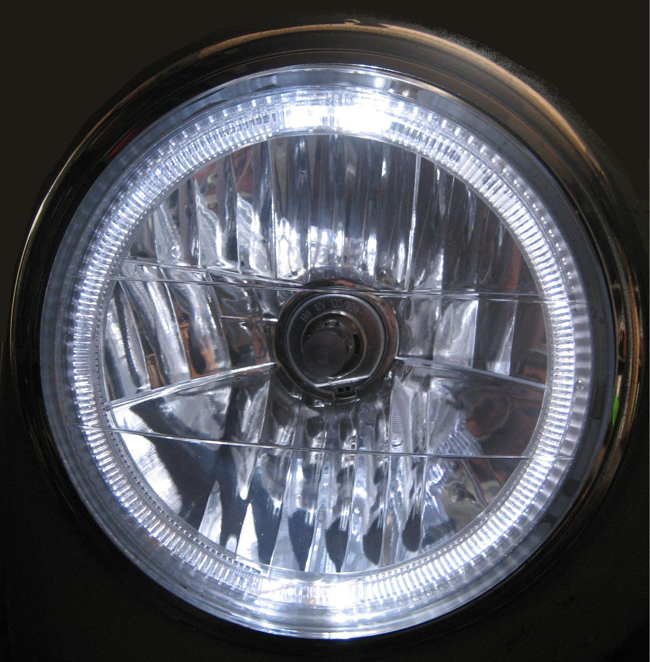 Angel Eye Headlights for RHD Range Rover Classic headlamps H4 round LED